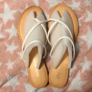 White sandals